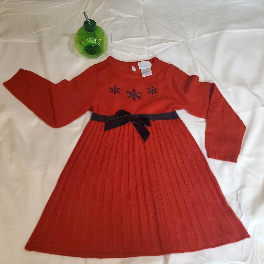 Sophie Rose Red Holiday Sweater Dress